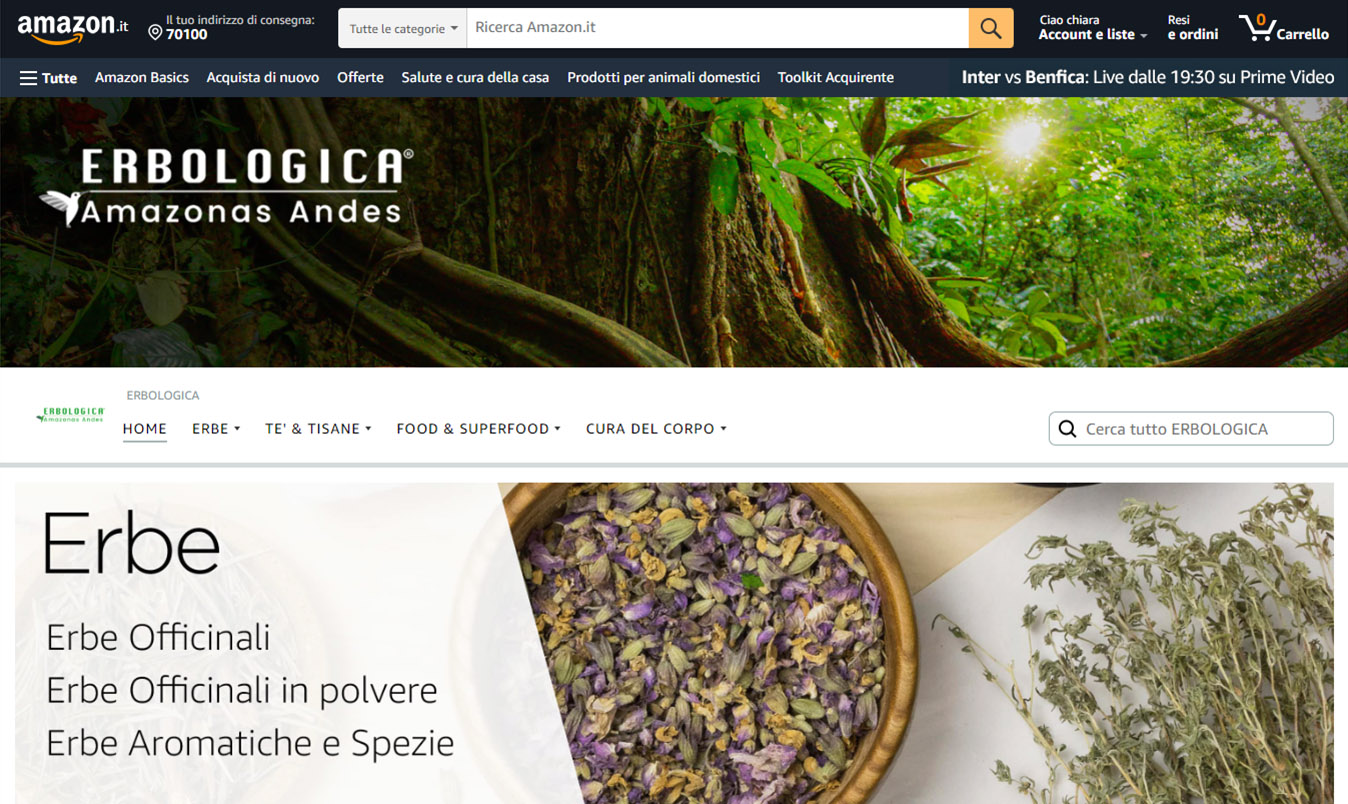 Uno Store Amazon per erbe officinali e rimedi naturali: Erbologica
